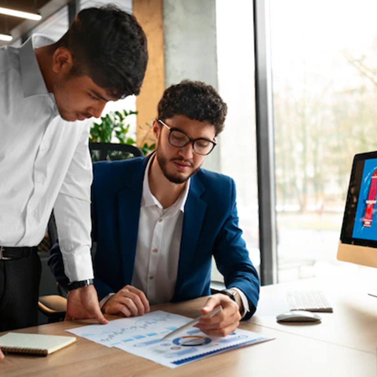 Professionals collaborating